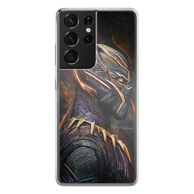 Black Panther Heroes Poster Samsung Galaxy S21 Ultra Case