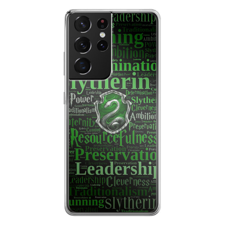 Slytherin Quote Logo Samsung Galaxy S21 Ultra Case