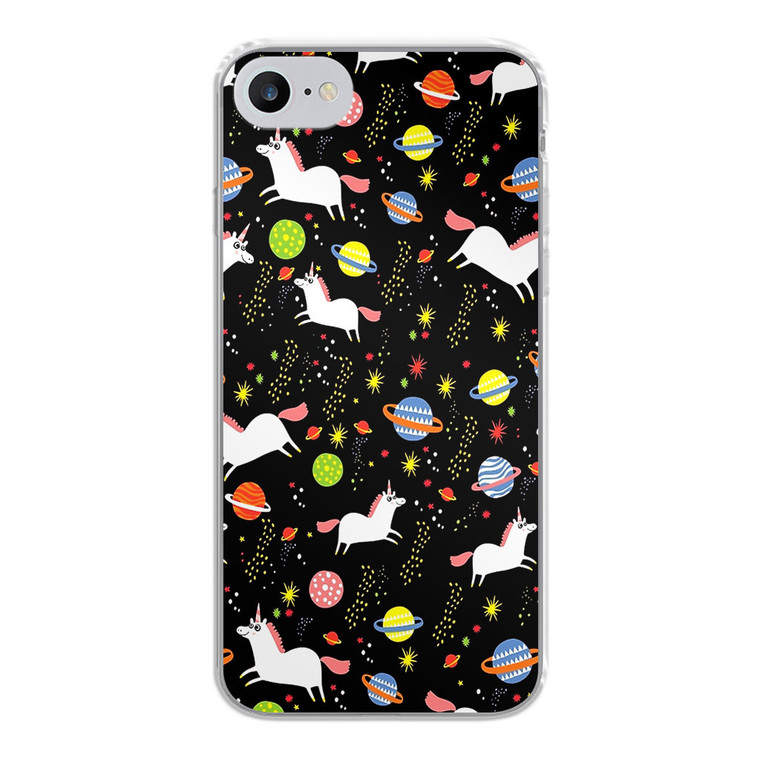 Space Unicorn Pattern iPhone SE 2020 Case