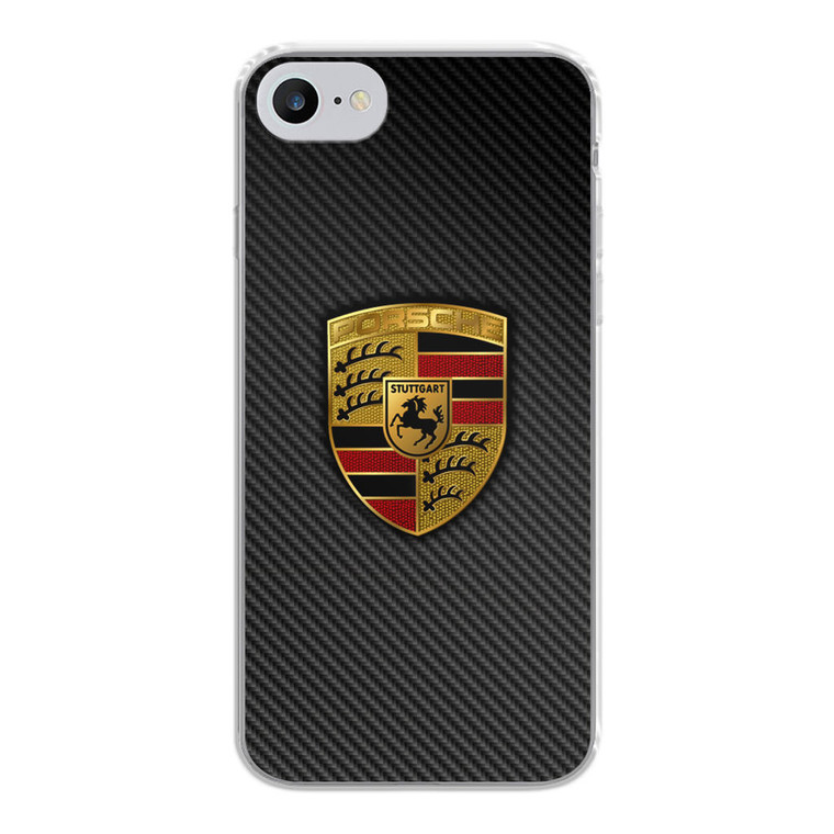 Carbon Porsche Logo iPhone SE 2020 Case