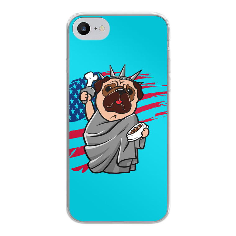 4th of July, Independence day Pug iPhone SE 2020 Case