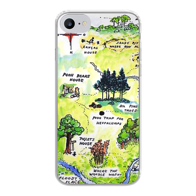 Winnie the Pooh Hundred Acre Woods Map iPhone SE 2020 Case