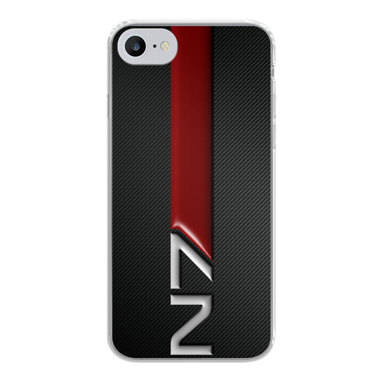 Mass Effect N7 Logo Carbon iPhone SE 2020 Case