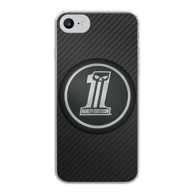 Harley Davidson Custom Dark Logo Carbon iPhone SE 2020 Case