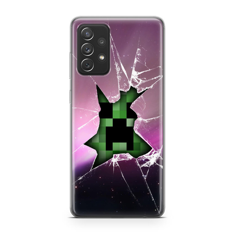 Minecraft Creeper Violet Samsung Galaxy A72 Case