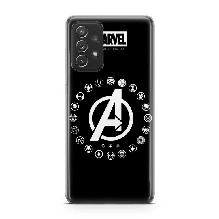 Marvel Universe Logo Samsung Galaxy A72 Case