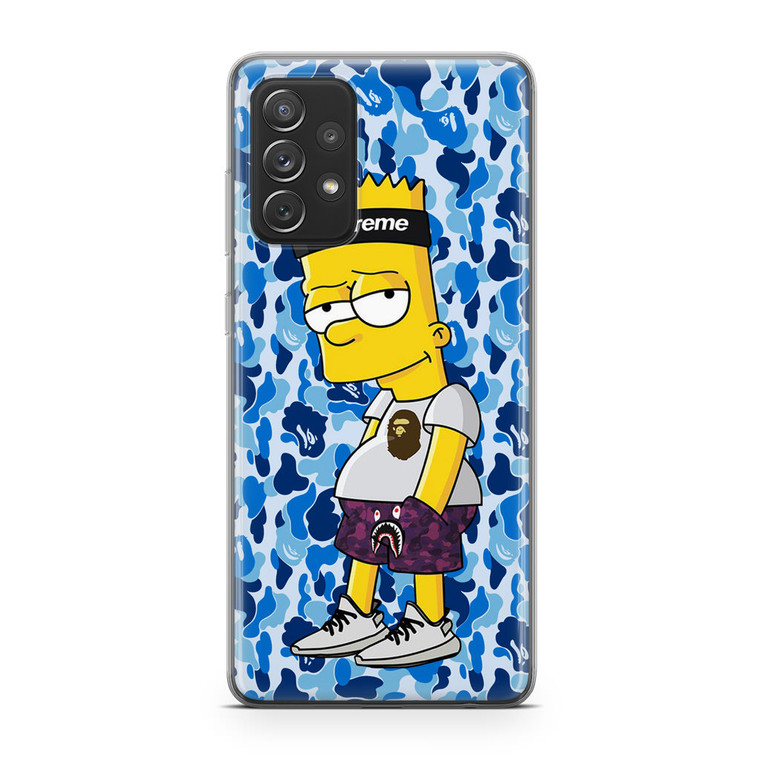 Bart Blue Bape Camo Samsung Galaxy A72 Case