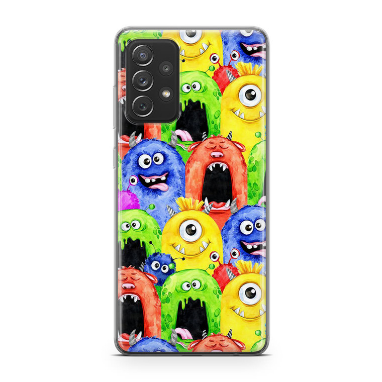 Monster Watercolor art Samsung Galaxy A72 Case
