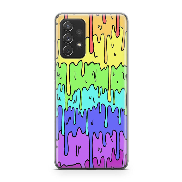 Pastel Kawaii Melting Rainbow Samsung Galaxy A72 Case