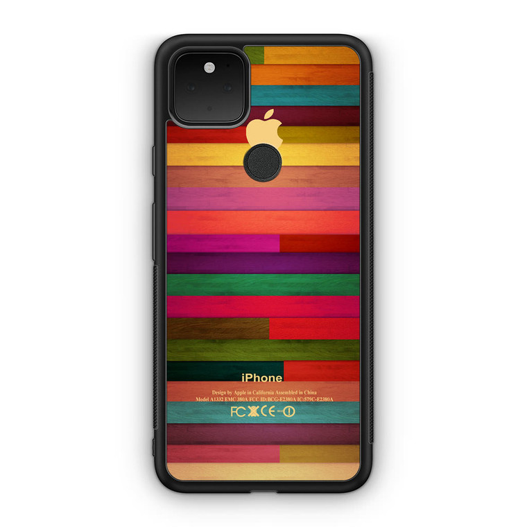 Colorful Wood Pattern Google Pixel 5 Case