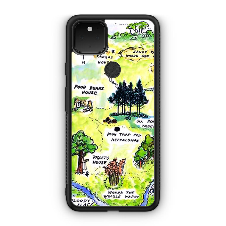 Winnie the Pooh Hundred Acre Woods Map Google Pixel 5 Case