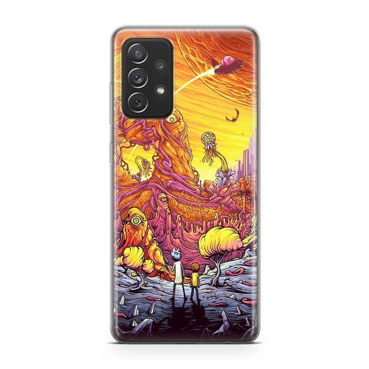 Rick and Morty Alien Planet Samsung Galaxy A32 Case
