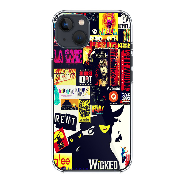 Broadway Musical Collage iPhone 13 Mini Case