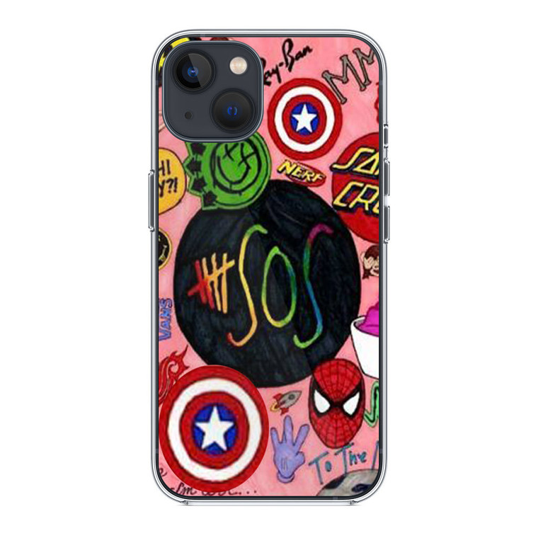 5 SOS Superheroes iPhone 13 Mini Case