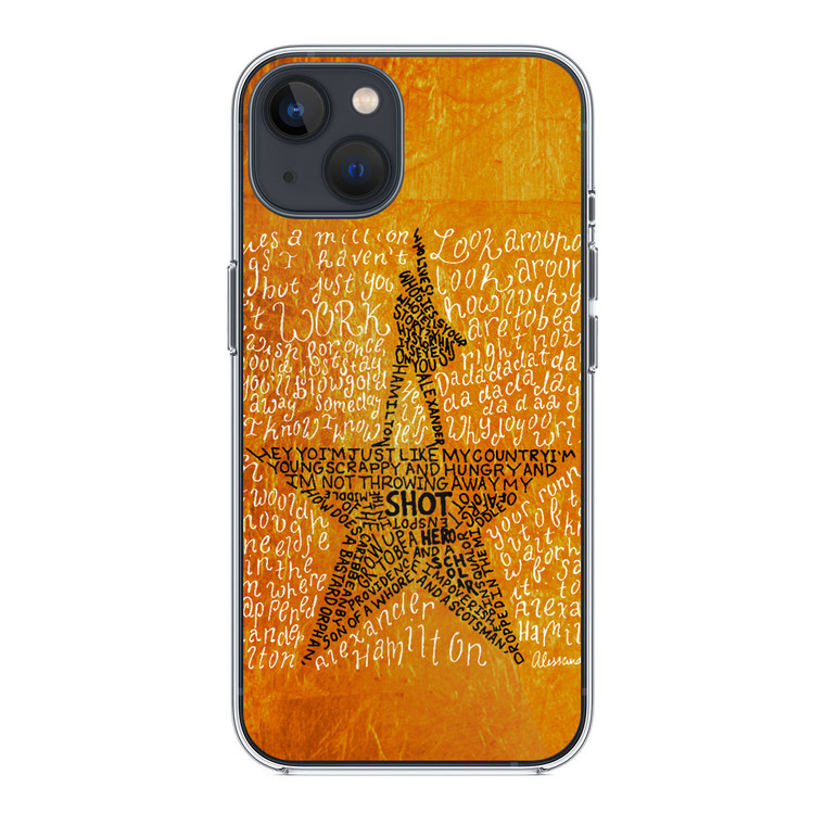 Hamilton Musical Lyrics iPhone 13 Mini Case