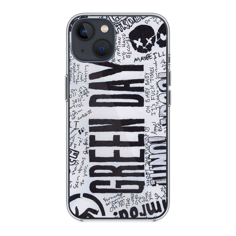 Green Day Pencil Drawing iPhone 13 Mini Case