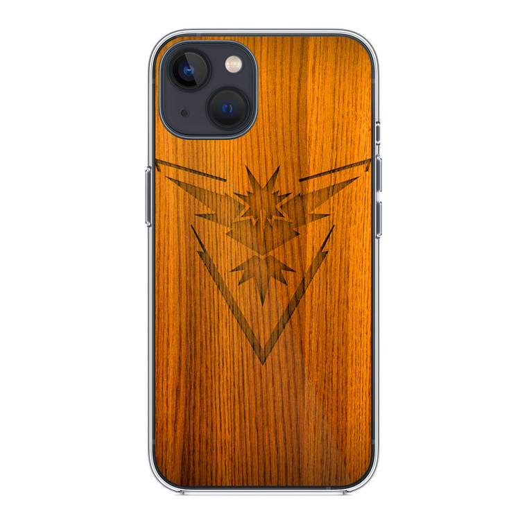 Pokemon Go Instinct Logo on Wood iPhone 13 Mini Case