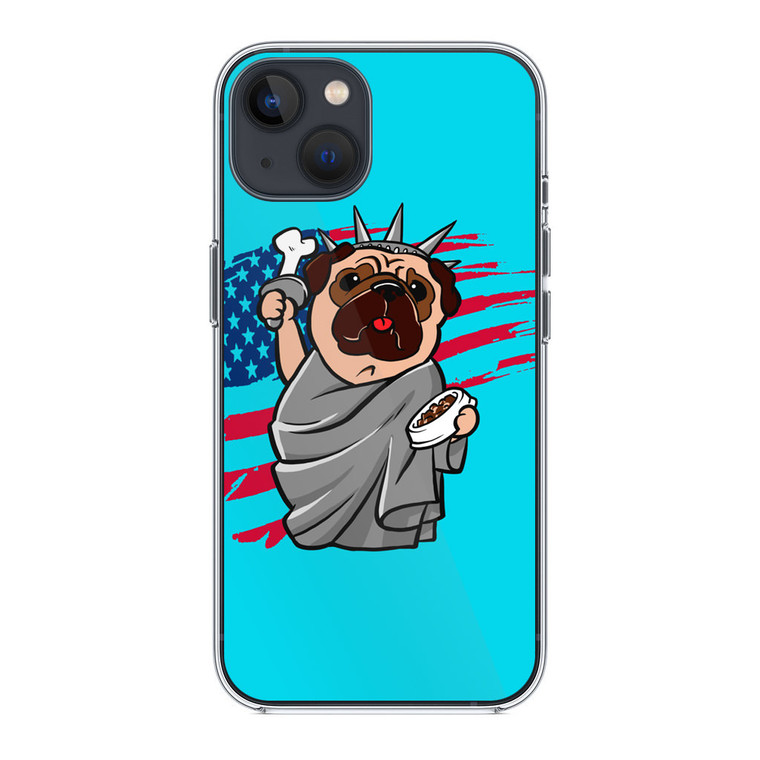 4th of July, Independence day Pug iPhone 13 Mini Case