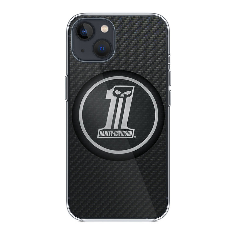 Harley Davidson Custom Dark Logo Carbon iPhone 13 Mini Case