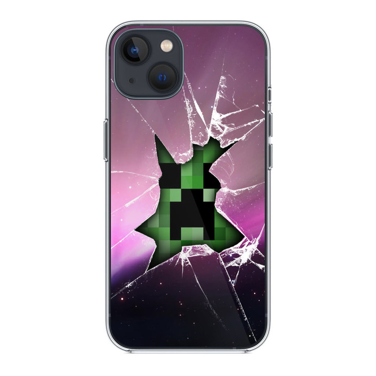 Minecraft Creeper Violet iPhone 13 Case