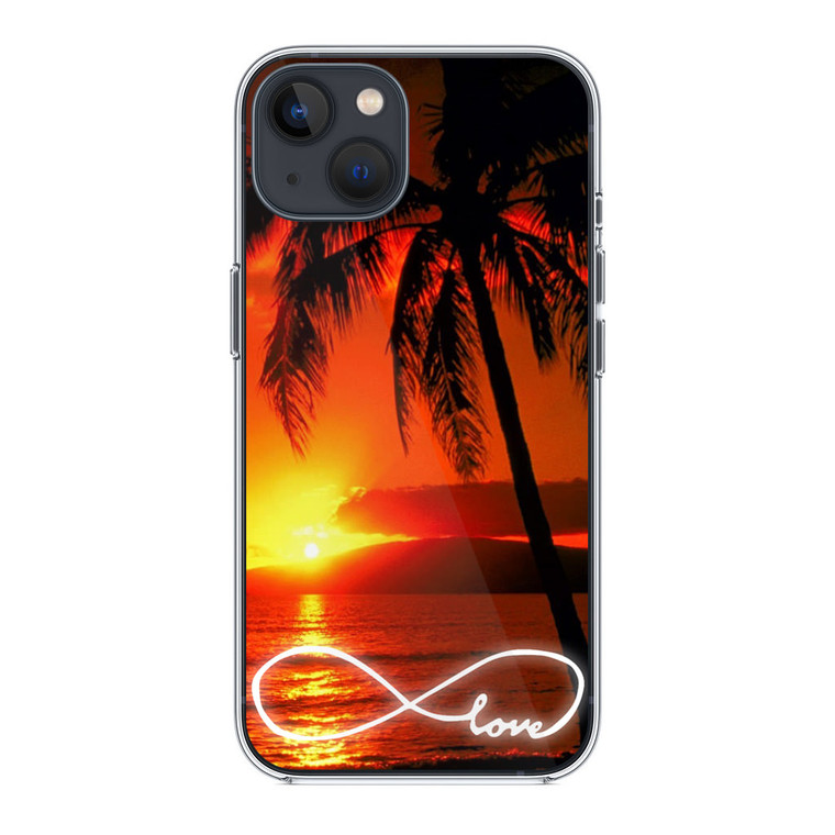 Infinity Love Sunset Beach iPhone 13 Case