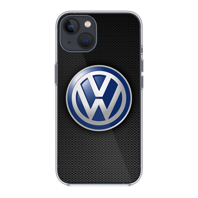 VW Logo Black Carbon iPhone 13 Case