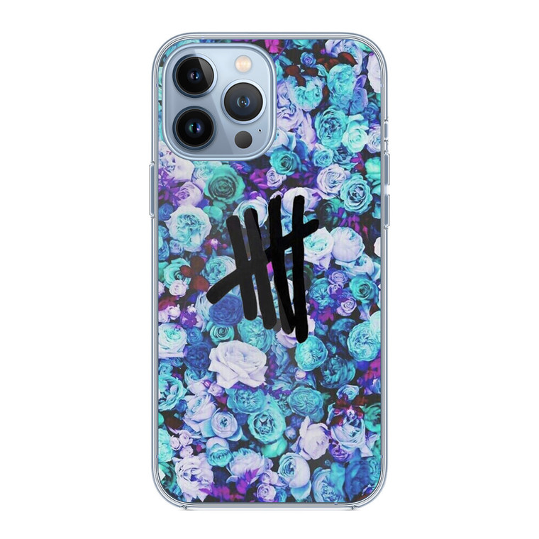 5SOS Logo Natural Flower iPhone 13 Pro Max Case