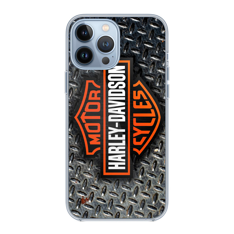 Harley Davidson Logo Diamond Plate iPhone 13 Pro Max Case