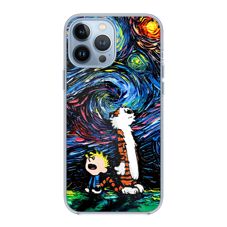 Calvin and Hobbes Art Starry Night iPhone 13 Pro Max Case