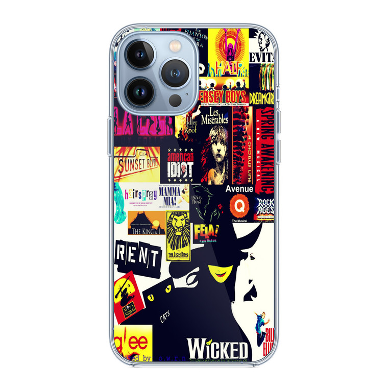 Broadway Musical Collage iPhone 13 Pro Case