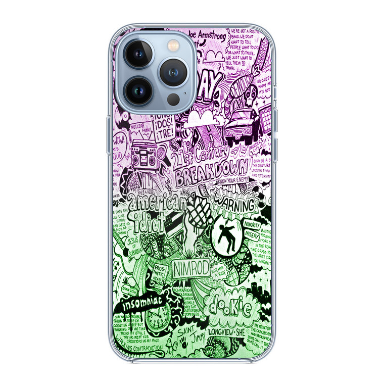 Greenday Song List iPhone 13 Pro Case