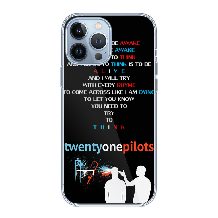 Twenty One Pilots - Car Radio Lyrics iPhone 13 Pro Case