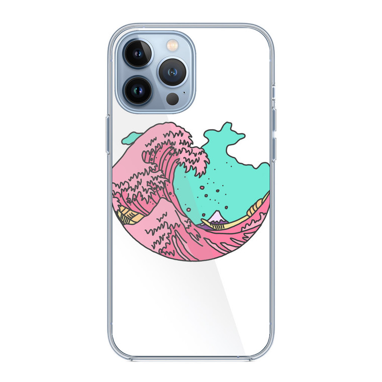 Japanese Pastel Wave iPhone 13 Pro Case