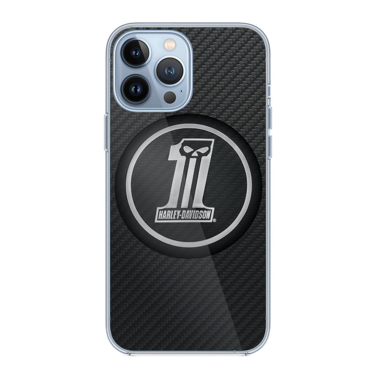 Harley Davidson Custom Dark Logo Carbon iPhone 13 Pro Case