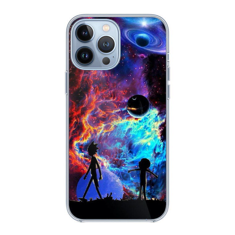 Rick and Morty Flat Galaxy iPhone 13 Pro Case