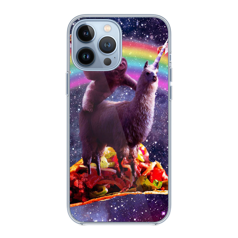 LLama and Sloth on space iPhone 13 Pro Case