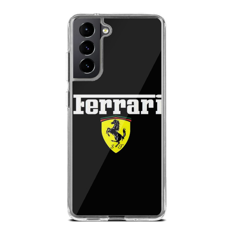 Ferrari Black Logo Samsung Galaxy S21 FE Case