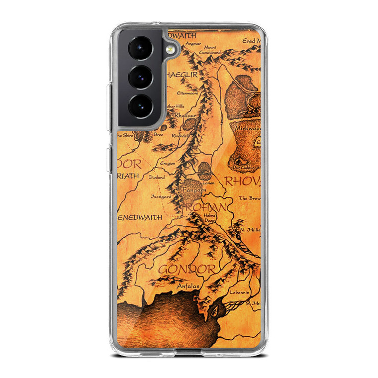 Middle Earth Map The Hobbit Samsung Galaxy S21 FE Case