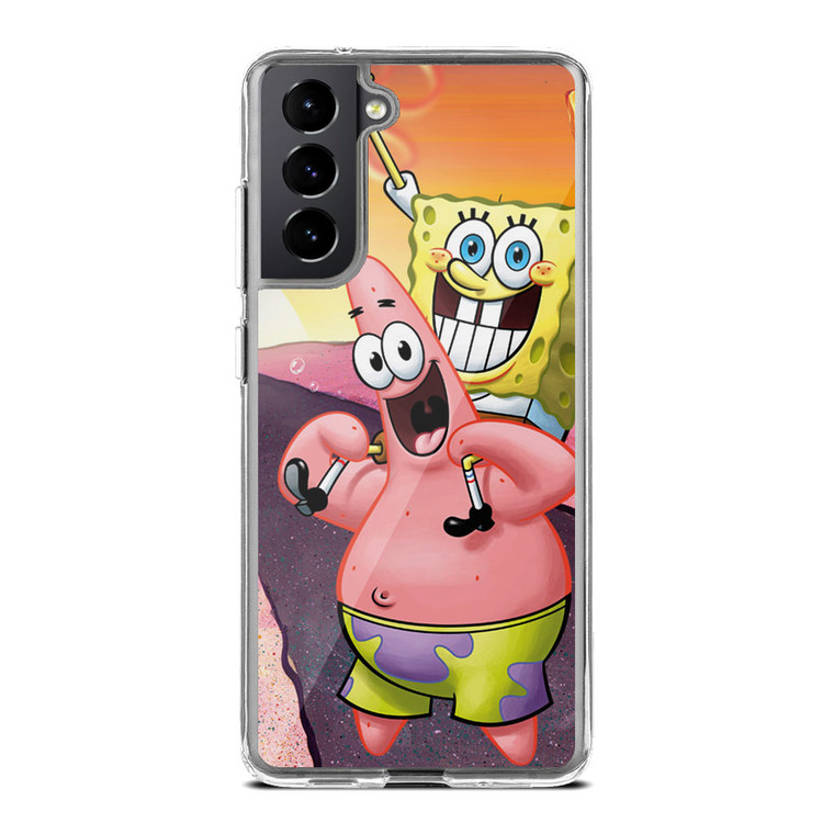 Spongebob and Pattrick Samsung Galaxy S21 FE Case