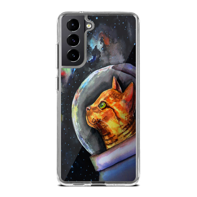 Astronaut Cat Samsung Galaxy S21 FE Case