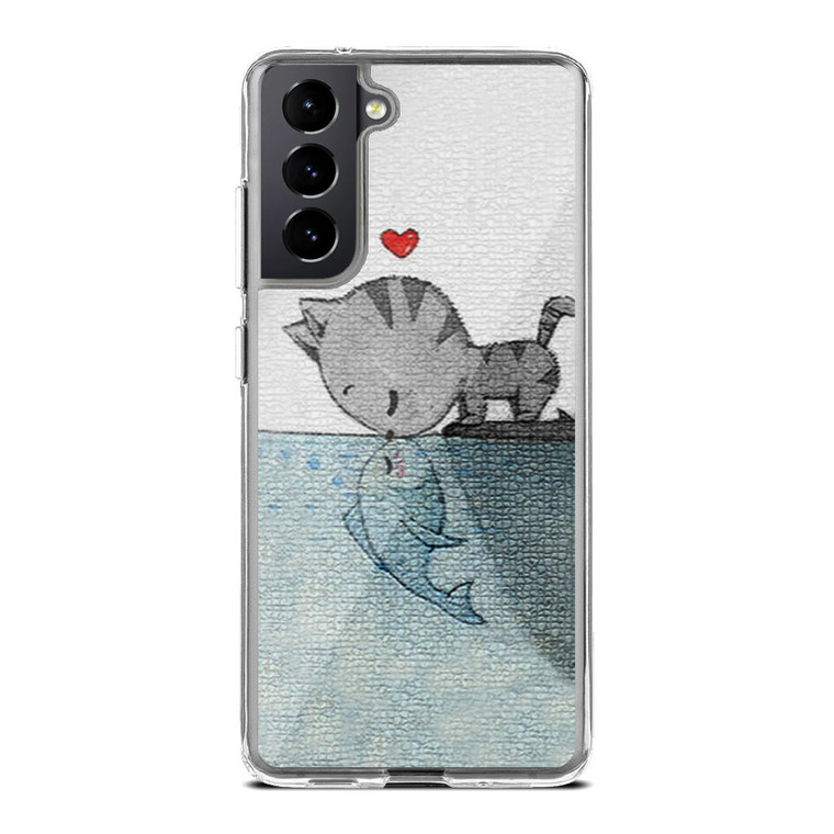 cat fish Samsung Galaxy S21 FE Case