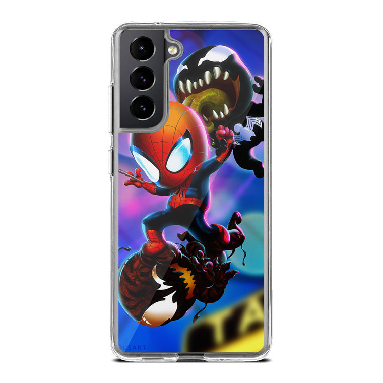 Baby Carnage Venom and Spiderman Samsung Galaxy S21 FE Case