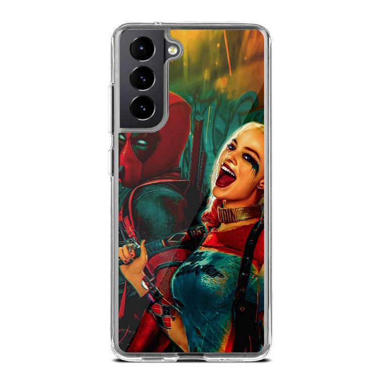 Suicide Squad Harley Quinn and Deadpool Samsung Galaxy S21 FE Case