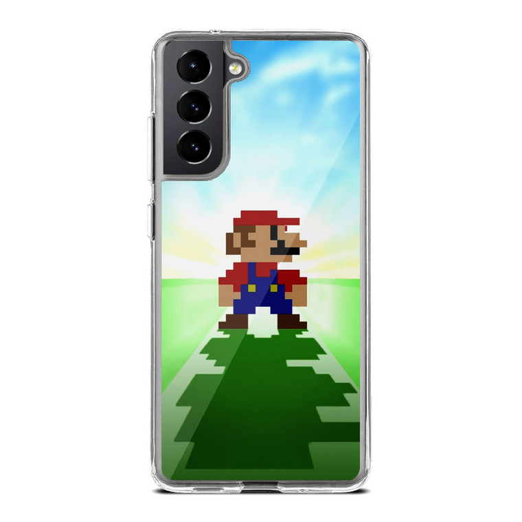 Super Mario Bros Minecraft Samsung Galaxy S21 FE Case