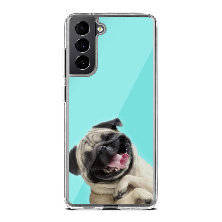 Pug Laughing Samsung Galaxy S21 FE Case