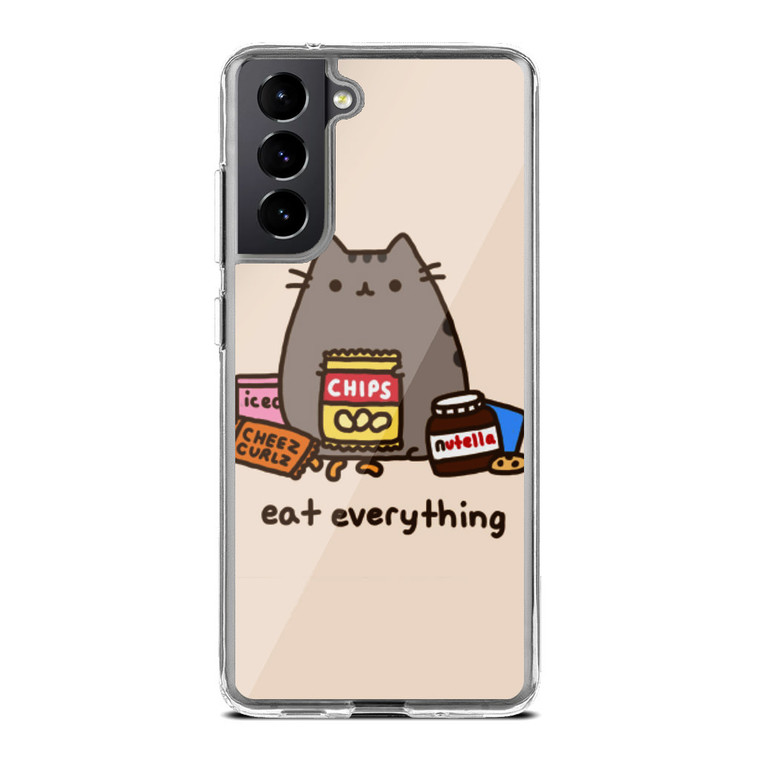 Pusheen The Cat Eat Everything Samsung Galaxy S21 FE Case