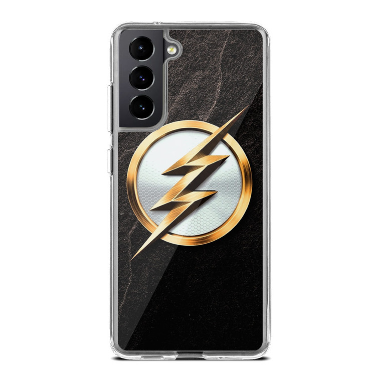 The Flash Gold Logo Samsung Galaxy S21 FE Case