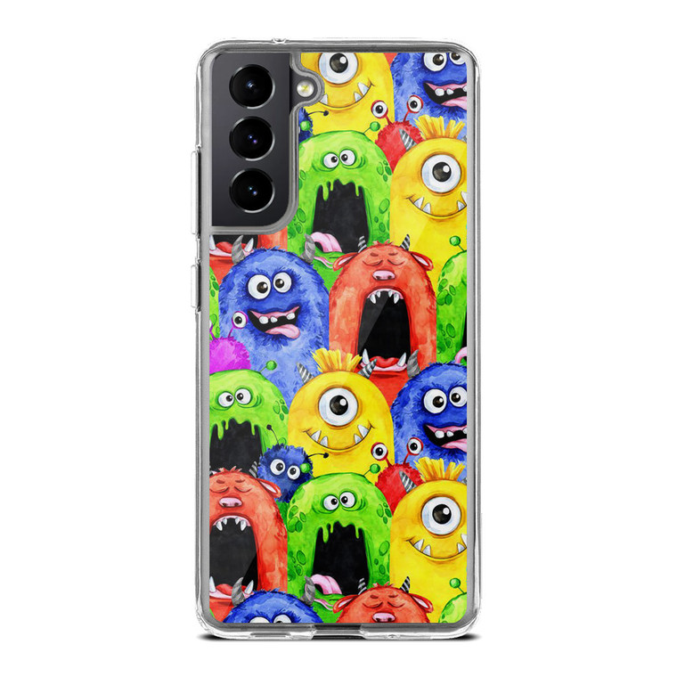 Monster Watercolor art Samsung Galaxy S21 FE Case