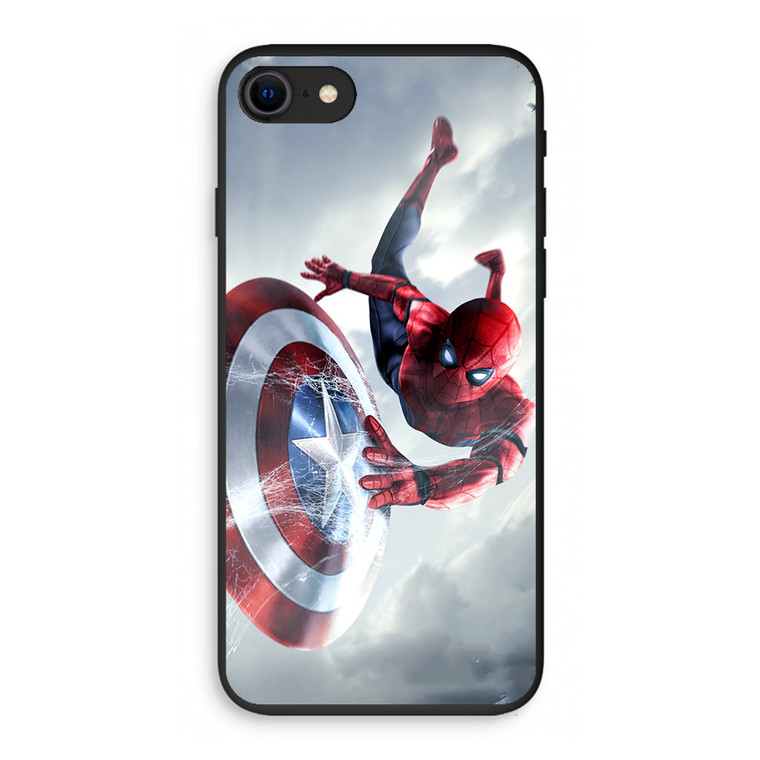 Spiderman Captain America Shield iPhone SE 3rd Gen 2022 Case