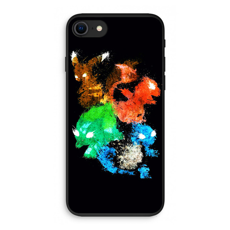 Pokemon Monsters Watercolor iPhone SE 3rd Gen 2022 Case